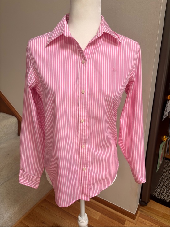 Lauren Ralph Lauren Tops - Lauren Ralph Lauren no iron pink/stripe button down size XS NWOT